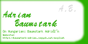 adrian baumstark business card